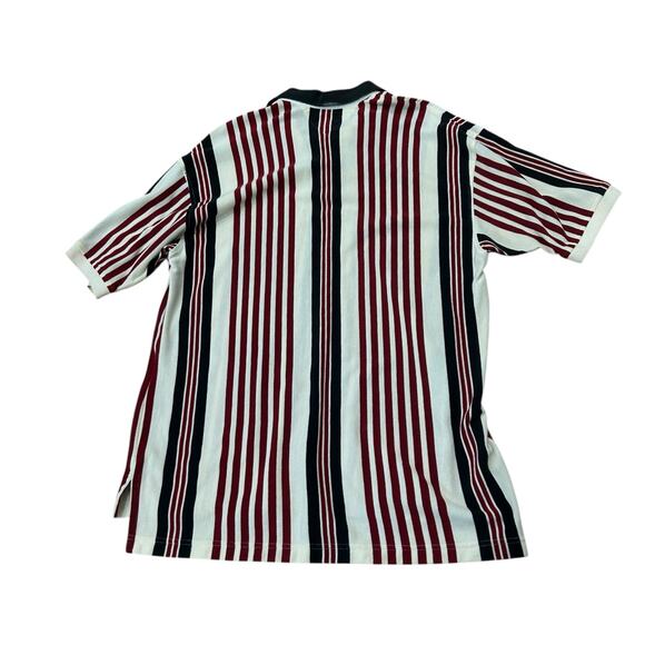 Vintage 1990s Tommy Hilfiger Red Striped Polo Shirt Preppy Style / Mens XL - - Picture 3 of 4